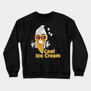 Ice Cream Cool Summer Vacation Glasses Crewneck Sweatshirt